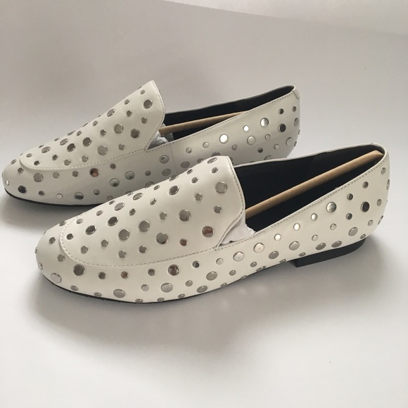 Kenneth Cole Shoes - Gorgeous white with silver studs leather shoes
